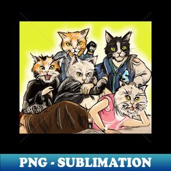 The Kitten Club - The Breakfast Club As CATS - PNG Transparent Sublimation Design - Vibrant and Eye-Catching Typography