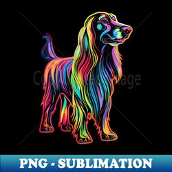 Afghan Hound Neon Design - Exclusive PNG Sublimation Download - Fashionable and Fearless