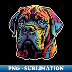 Bullmastiff Colorful Design - Artistic Sublimation Digital File - Create with Confidence