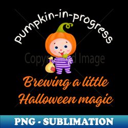 pregnant halloween baby - modern sublimation png file - enhance your apparel with stunning detail