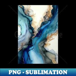 Strong Blue - Abstract Alcohol Ink Resin Art - Premium Sublimation Digital Download - Bold & Eye-catching