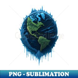 Planet Earth Design Back To The Ice Age - Creative Sublimation PNG Download - Unleash Your Creativity