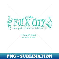 Folk City - distressed turquoise - PNG Transparent Digital Download File for Sublimation - Vibrant and Eye-Catching Typography