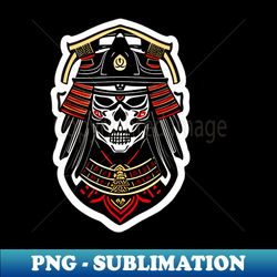 samurai skeleton - Artistic Sublimation Digital File - Vibrant and Eye-Catching Typography