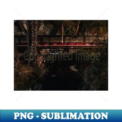 Peaceful Stream of Water Flowing under Bridge V2 - Aesthetic Sublimation Digital File - Unleash Your Creativity