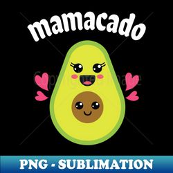 Avocados Hugging Together Happy Mamacado Mother Son Daughter - Retro PNG Sublimation Digital Download - Perfect for Sublimation Art