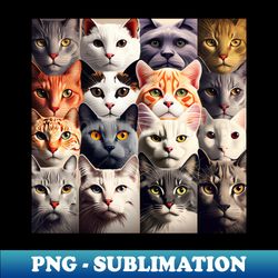 Cats Cats Cats Pattern - Digital Sublimation Download File - Perfect for Sublimation Mastery