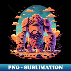 Rock Monster Posing T-Shirt Design - PNG Sublimation Digital Download - Create with Confidence