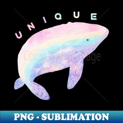 unique cute colorful baby whale - vintage sublimation png download - capture imagination with every detail