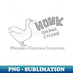 HONK Springs Eternal - Newsprint - Endangered Breed Preservation - Creative Sublimation PNG Download - Bring Your Designs to Life