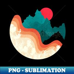 Minimalist Abstract Nature Art 20 - PNG Transparent Sublimation Design - Bring Your Designs to Life