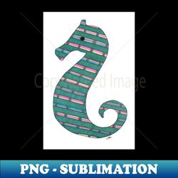 Teal Seahorse - PNG Transparent Sublimation File - Unlock Vibrant Sublimation Designs