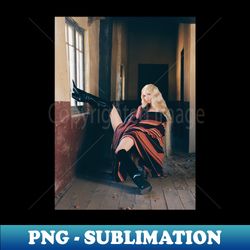 Anya Taylor-Joy in a poncho - Signature Sublimation PNG File - Perfect for Personalization