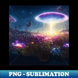 Alien Flower Garden - Exclusive PNG Sublimation Download - Transform Your Sublimation Creations