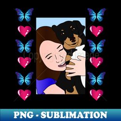Me  My Dog - Artistic Sublimation Digital File - Enhance Your Apparel with Stunning Detail