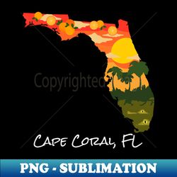 Cape Coral Florida - Creative Sublimation PNG Download - Enhance Your Apparel with Stunning Detail