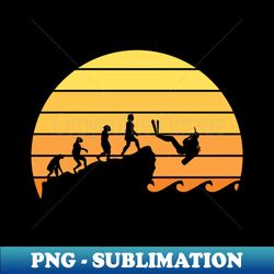 Scuba Diving Evolution for Scuba Divers Underwater - High-Quality PNG Sublimation Download - Bold & Eye-catching
