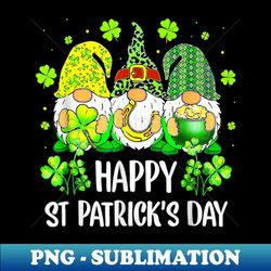 Happy St Patricks Day Three Gnome Irish Shamrock Leprechaun  3 - Digital Sublimation Download File - Revolutionize Your Designs