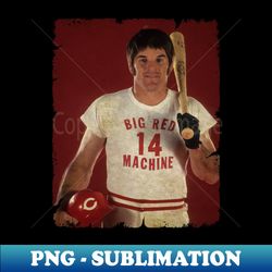 Pete Rose - 4256 Career Hits - Elegant Sublimation PNG Download - Enhance Your Apparel with Stunning Detail