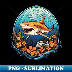 Shark View - Modern Sublimation PNG File - Bold & Eye-catching