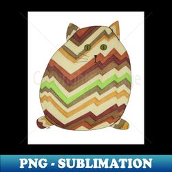 Fat Cat Front - PNG Transparent Digital Download File for Sublimation - Unleash Your Inner Rebellion