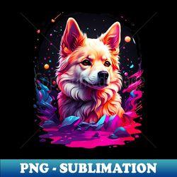 Playful Whimsy Colorful Cute Dog - Instant Sublimation Digital Download - Transform Your Sublimation Creations