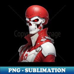 Red and white skull man - PNG Transparent Sublimation File - Unleash Your Creativity