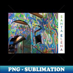 Santa Elena Monteverde Rainbow Mural - Decorative Sublimation PNG File - Perfect for Personalization