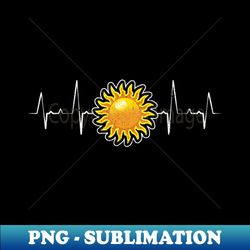 Sun Heartbeat - Solar System Star Space - Instant PNG Sublimation Download - Instantly Transform Your Sublimation Projects