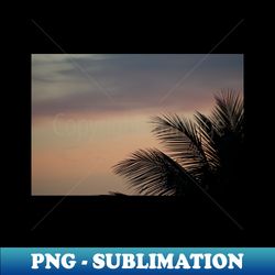 Sunrise and palm leaves - Professional Sublimation Digital Download - Create with Confidence