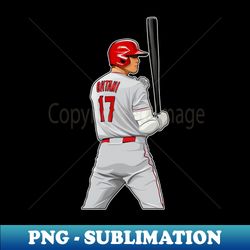 Shohei Ohtani 17 Bats Ready - Creative Sublimation PNG Download - Create with Confidence