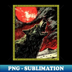 Creepy Wolf - Exclusive PNG Sublimation Download - Perfect for Creative Projects