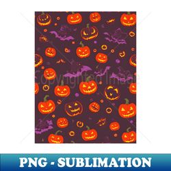 Halloween Spooky Orange Pumpkin Pattern - Digital Sublimation Download File - Bring Your Designs to Life
