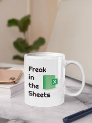 custom name freak in the sheets accountant mug - tax season preparer - unique christmas gift