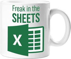 Funny Excel Mug   Unleash Your Inner Spreadsheet Freak   Perfect Gift for Work Colleagues or Friends