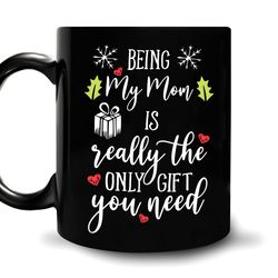 Funny Mom Christmas Gifts For Mom Mother Mama From Son Daughter   Birthday Mother s Day   Being My Mom Is Really The Onl
