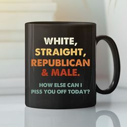 white straight republican male coffee mug funny republican gift
