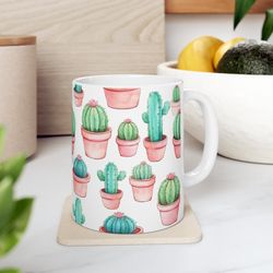 Cactus Mug Cactus Gifts for Women Cactus Name Mug Cactus Lover Gift Watercolor Cactus Coffee Mug Cactus Coffee Cup Cactu
