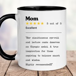 Funny star rating review mug,mom review mug,funny gift mug for mother,mom coffee mug,gift mug for mother s day,holiday d
