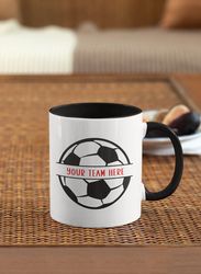 PERSONALISED football mug - gift for football player - gift for football fan - custom design mug - add your name andor y