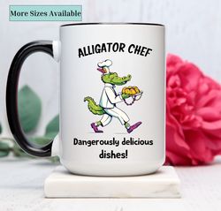 chef mug,alligator chef mug,funny alligator cup,chef gifts,gift for chef,chef coffee cup,gift for her,gift for him, chri