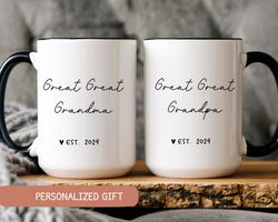 great great grandma grandpa pregnancy announcement, new baby announcement, baby reveal, great great grandma grandpa gift