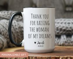 Mother of the Bride Gift from Groom, Personalized Mug for Parents of the Bride, Mother in law Wedding Gift, Mothers Day