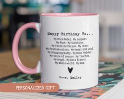 personalized happy birthday mug for mom,personalized gift for mom, custom birthday mug for mom, sentimental gift mom,bir