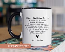 personalized happy birthday mug for mom,personalized gift for mom, custom mug for mom, mothers day gift mom,birthday gif