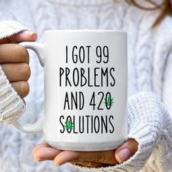 stoner gifts for her, 420 gifts for girlfriend, cannabis gifts for boyfriend, marijuana mug, funny gifts for stoners, 99