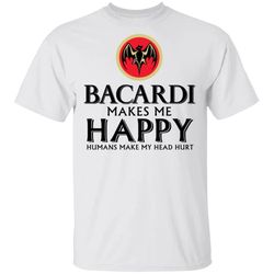 Bacardi Makes Me Happy T-shirt Rum Tee