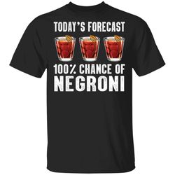 Todays Forecast 100 Negroni T-shirt Cocktail Tee