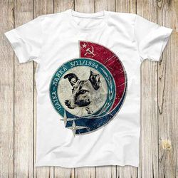 Laika Astronaut Dog Vintage Top Tee Best Cute Gift Mens Women Unisex T Shirt 3081