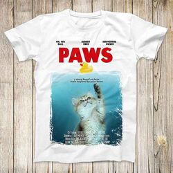 Paws Jaws Funny Duck Anime Poster Parody Top Tee Best Cute Gift Men Women Unisex T Shirt 3109 1